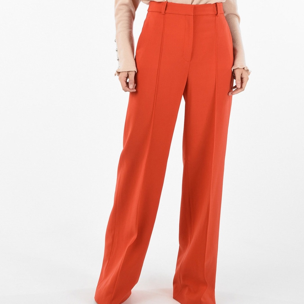 NWOT Stella McCartney Orange Wool Trousers Size 44 IT